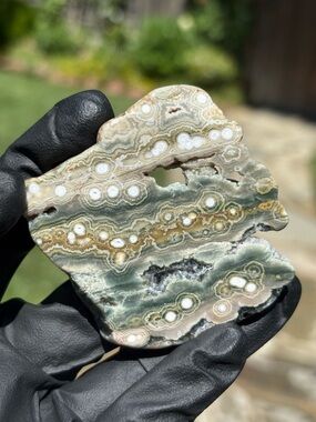 Ocean Jasper Crystal Slab - Polished Orbicular Jasper - Druzy Sea Jasper